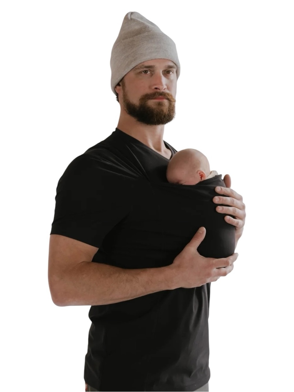 Lalabu Dad Shirt Men's 2XL Black Babywearing T-Shirt